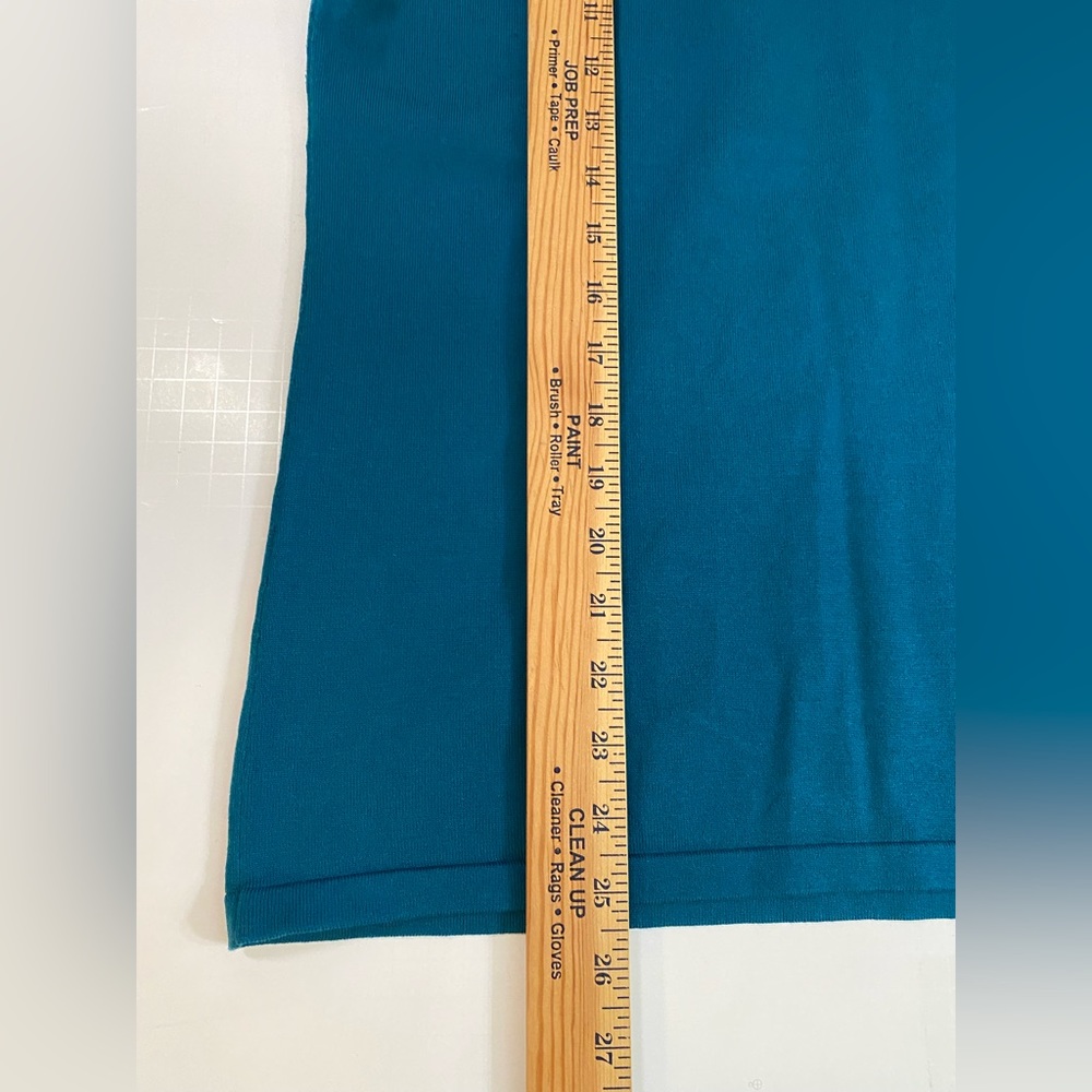 Pendleton Teal Silk Blend Lightweight Mock Neck S… - image 4